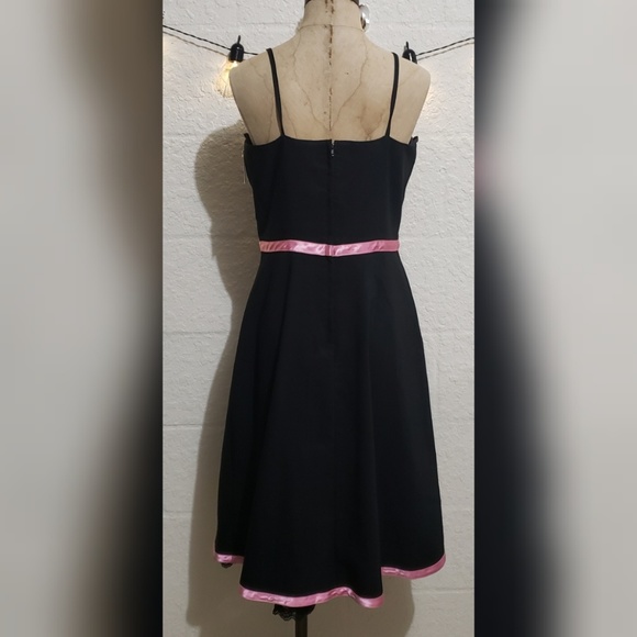 A. Byer Black w Pink Fit & Flare Dress  Size 13 NWT - Picture 2 of 3